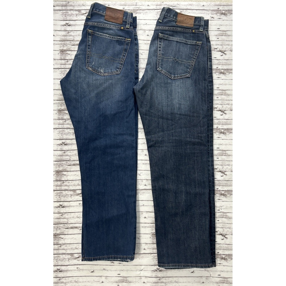 Lot 2 Lucky Brand Jeans Men's 32 x 30 Blue 329 Classic Straight Dark Wash Denim